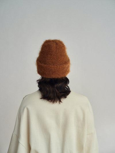 Cloud Mohair Beanie, Golden Latte