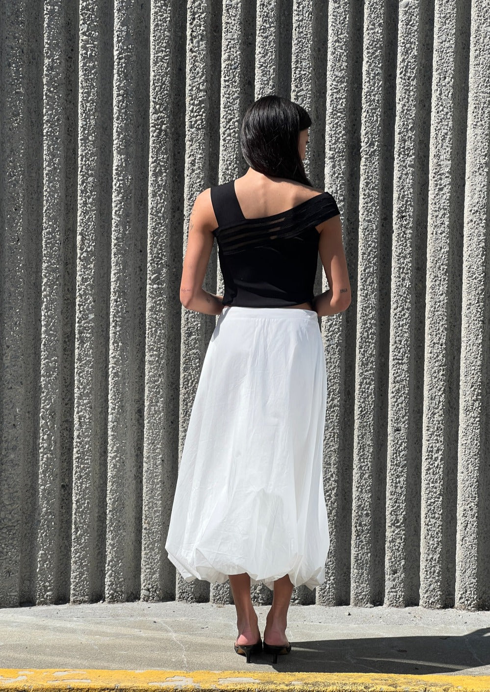 Hart Skirt, White Poplin