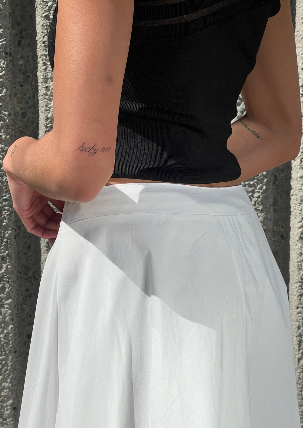 Hart Skirt, White Poplin