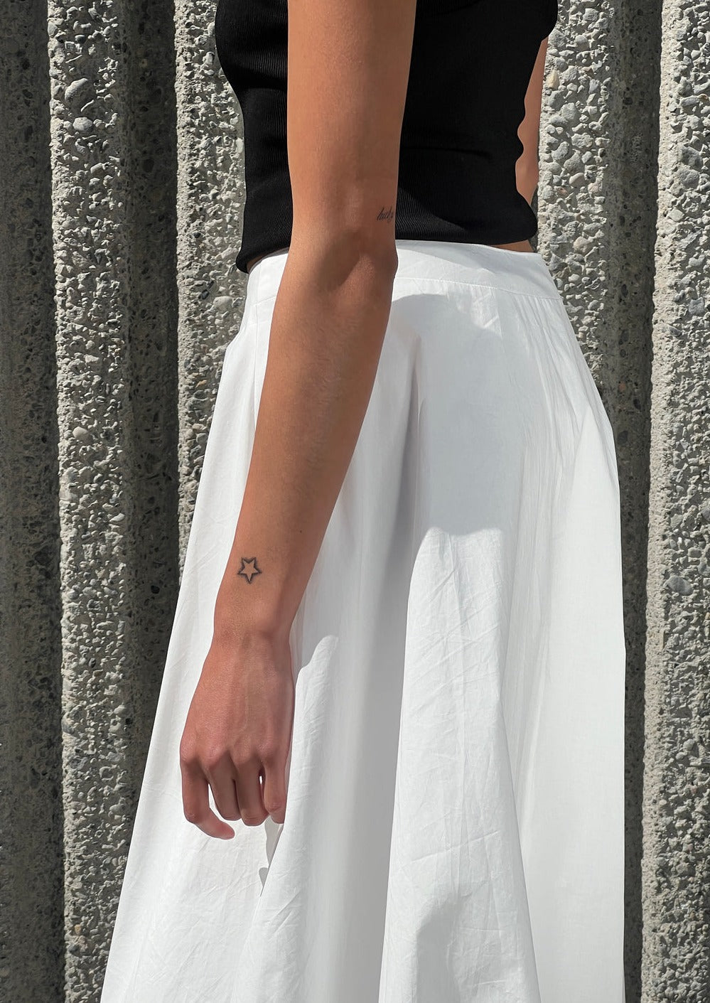 Hart Skirt, White Poplin