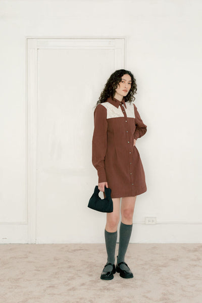 Hawthorne Dress, Wine Stripe