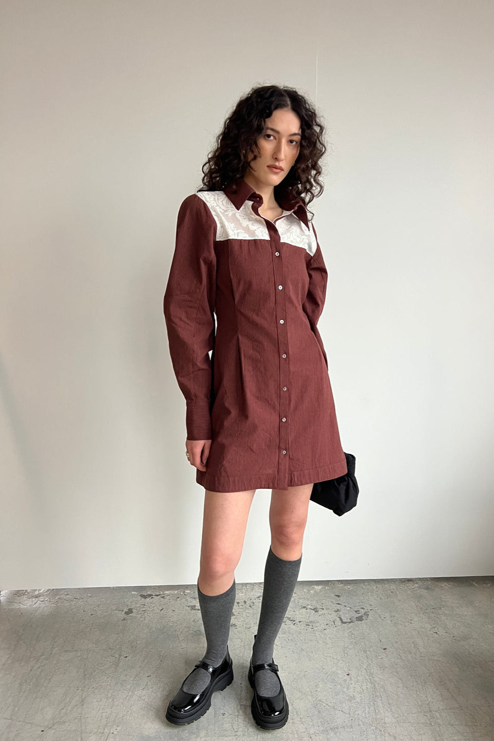 Hawthorne Dress, Wine Stripe