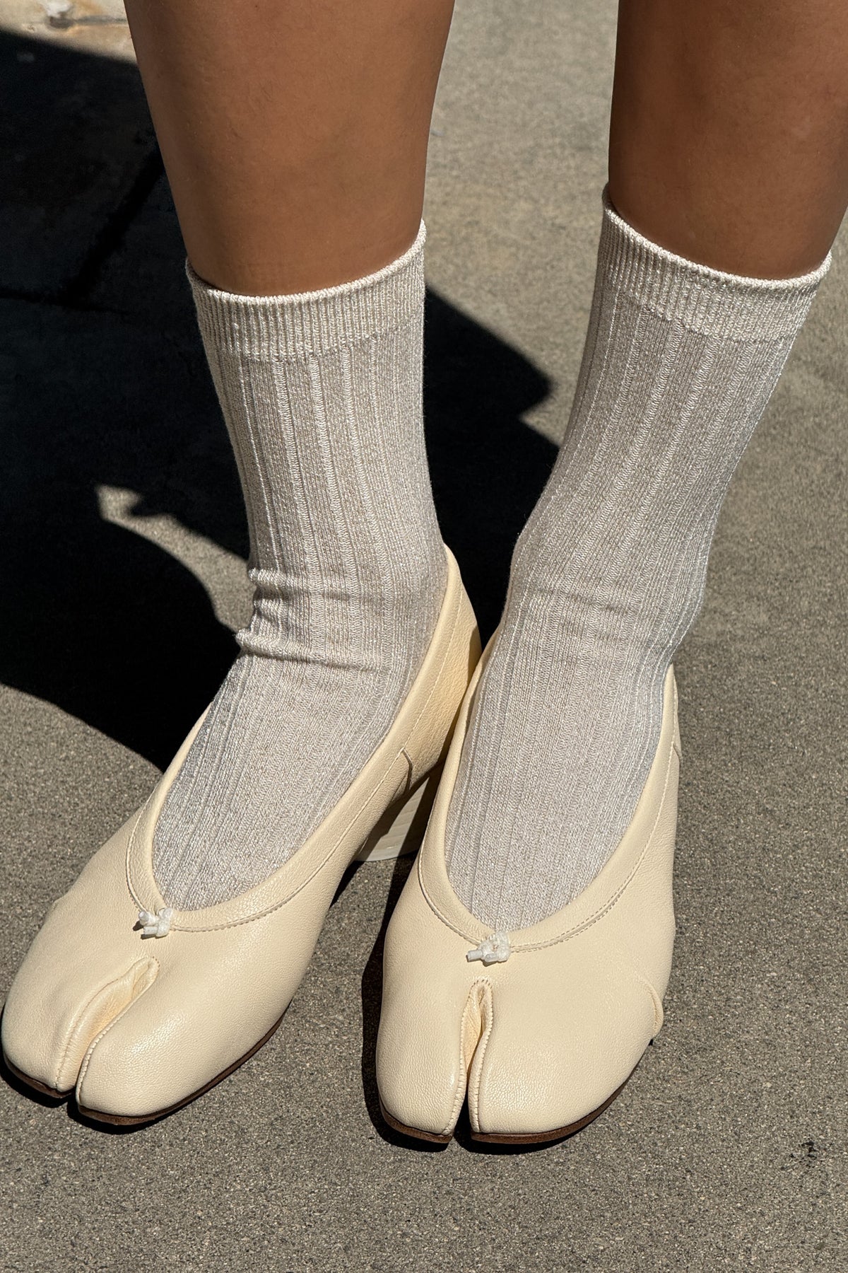 Her Socks, Ivory Gold Glitter