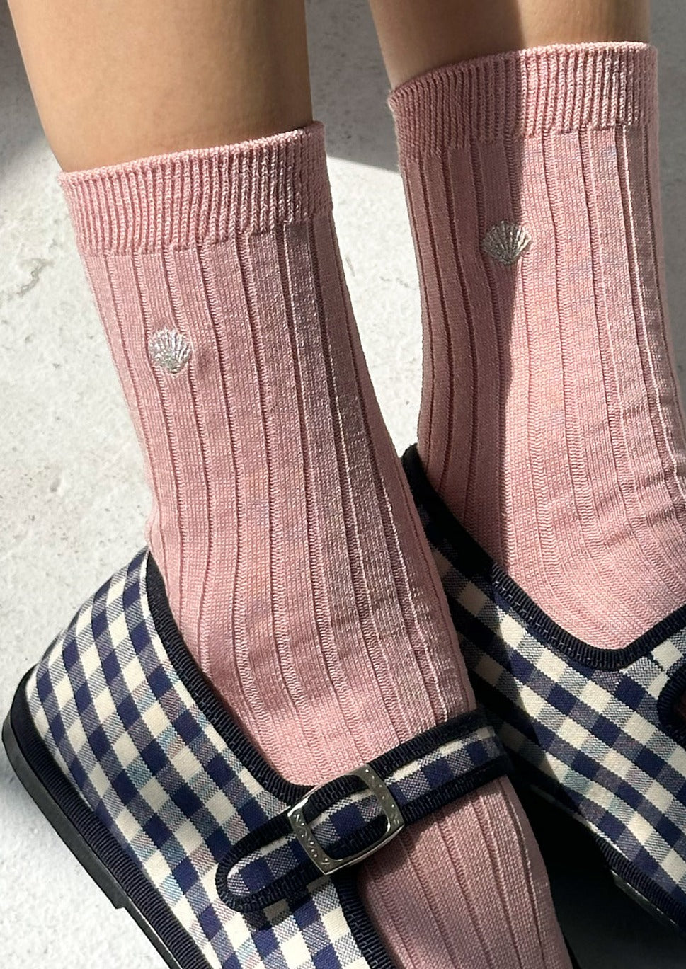 Her Socks, Pink Soda + Silver Seashell