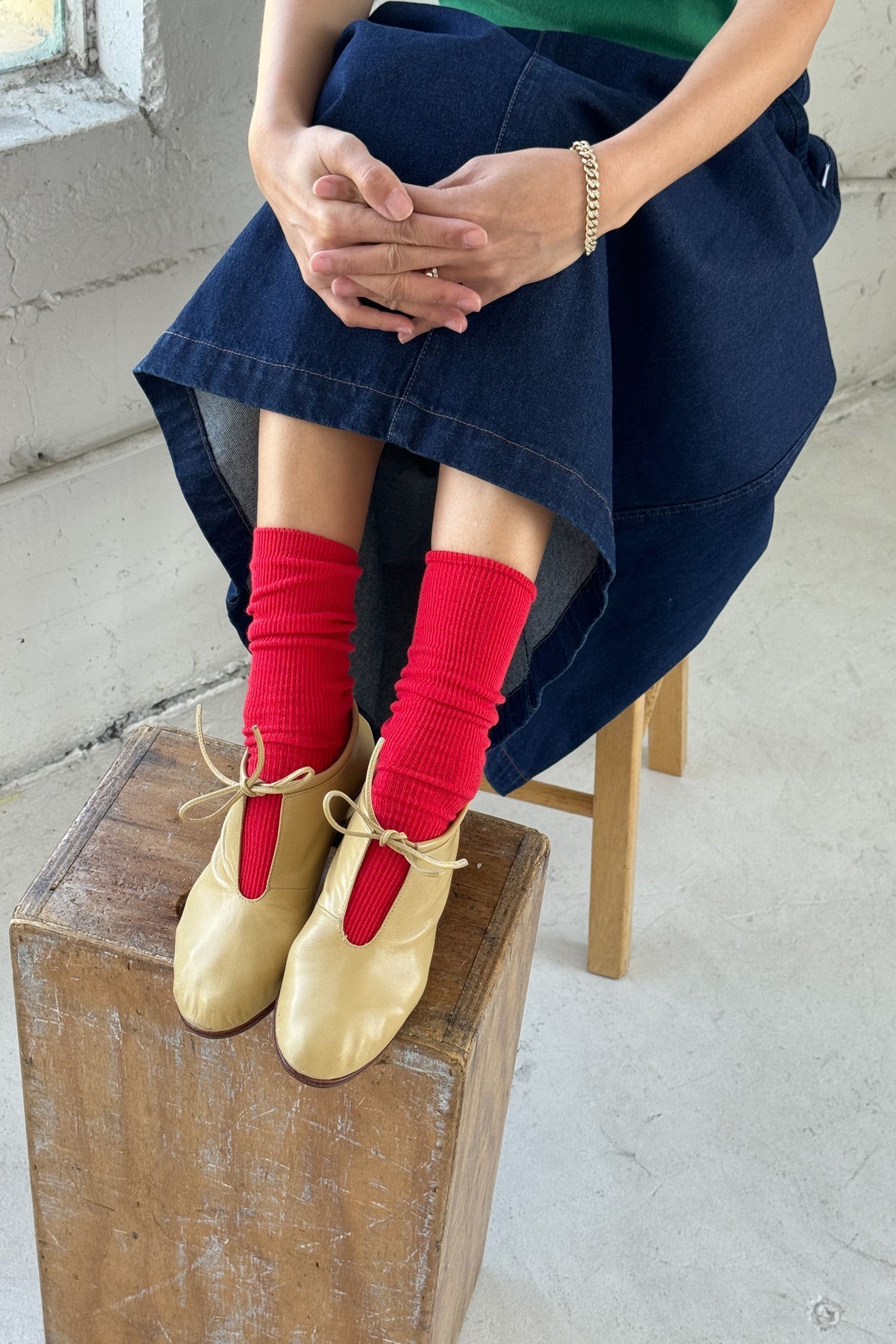 Trouser Sock, Lipstick Red