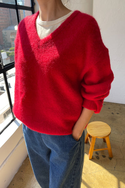 James Mohair Sweater, Red