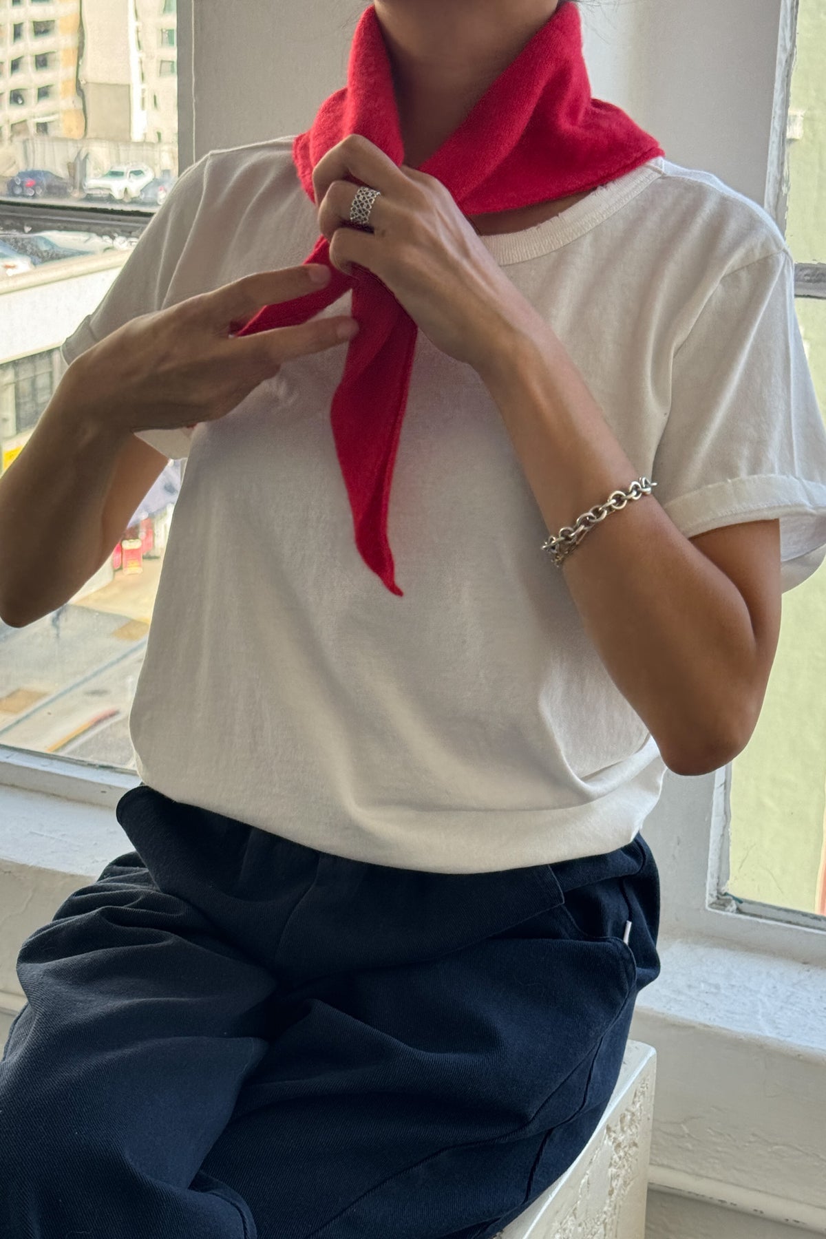 Cashmere Bandana, Red