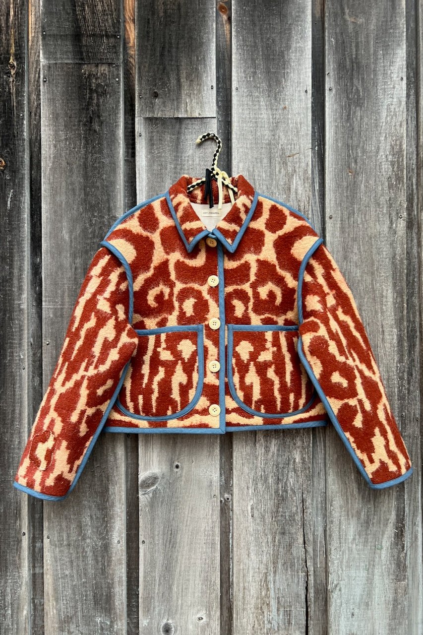 Menagerie Crop Coat in Red