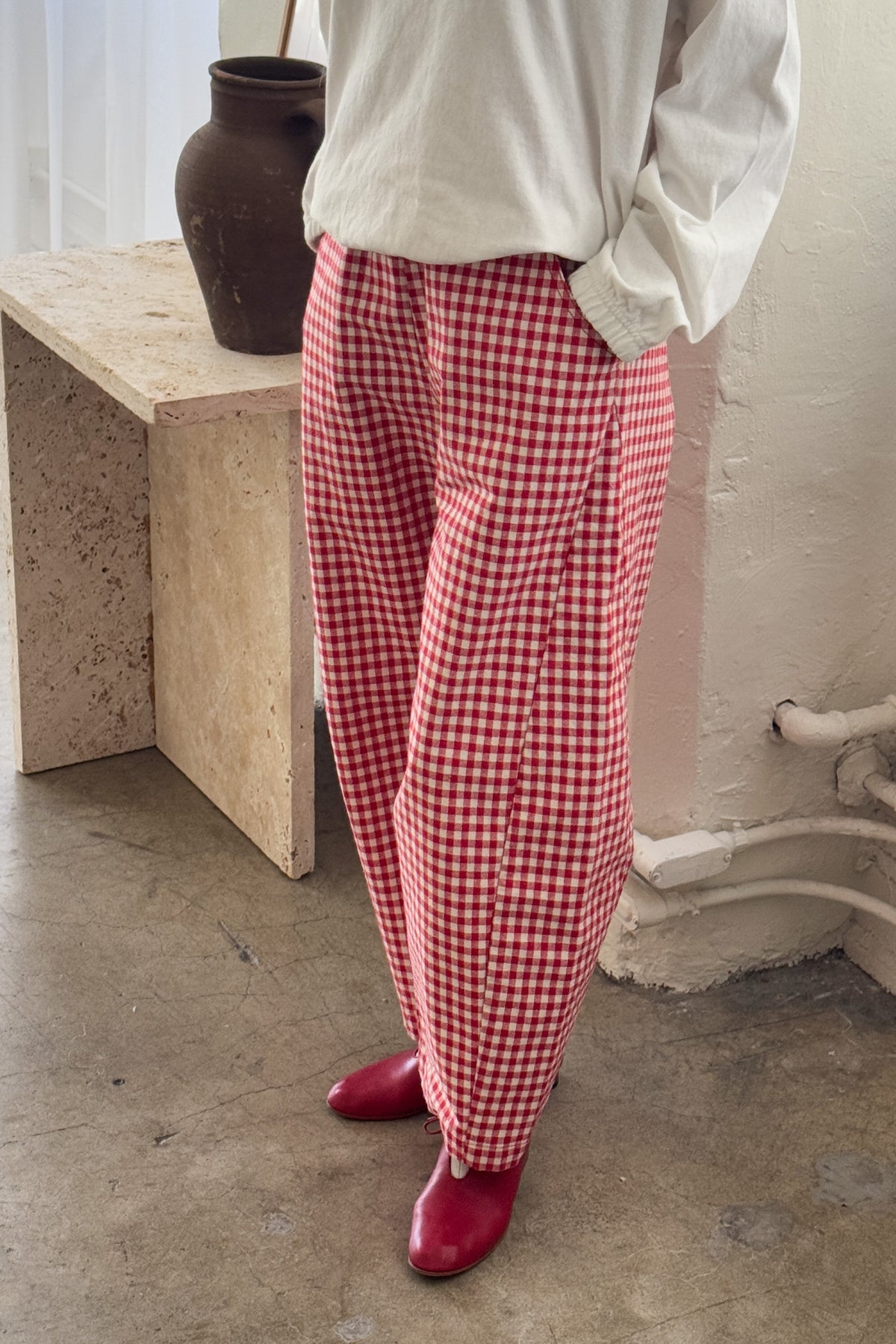 Arc Pants, Red Check