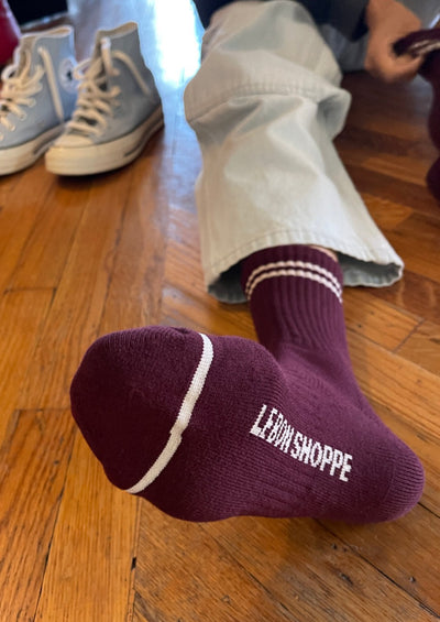 Boyfriend Sock, Maroon