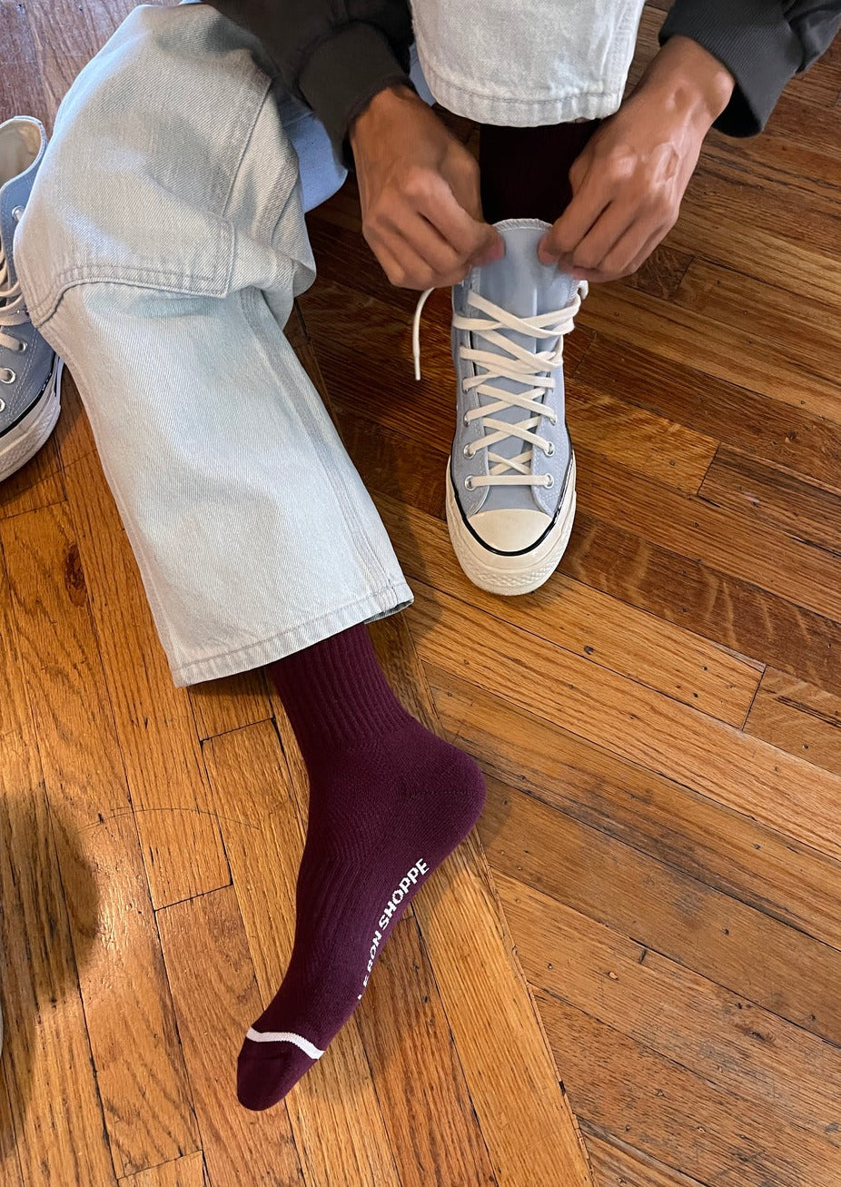 Boyfriend Sock, Maroon