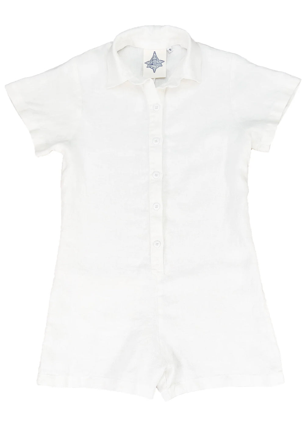 Stillwater Polo Romper, Washed White