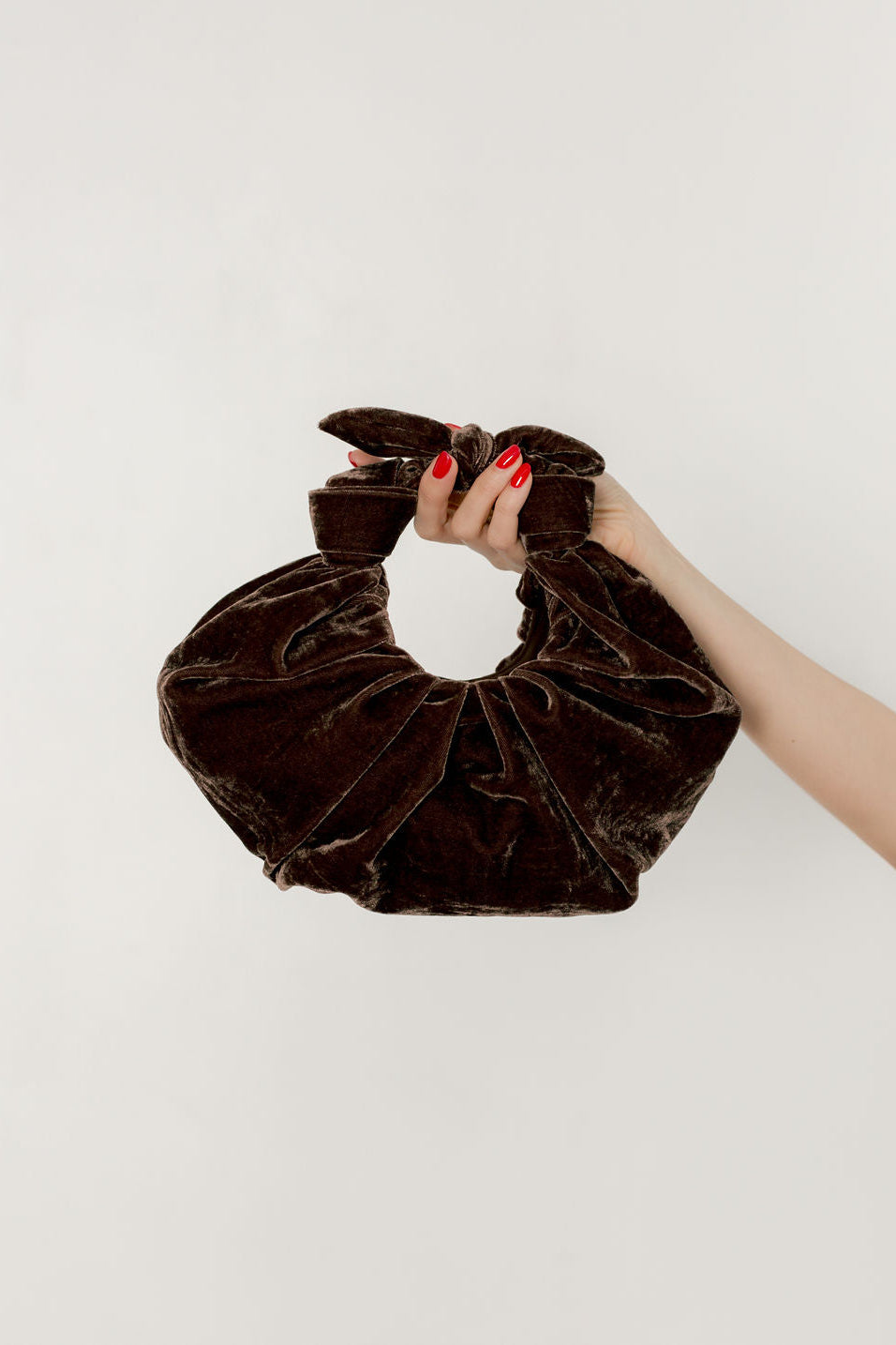 Kiku Croissant Bag, Eclipse Velvet