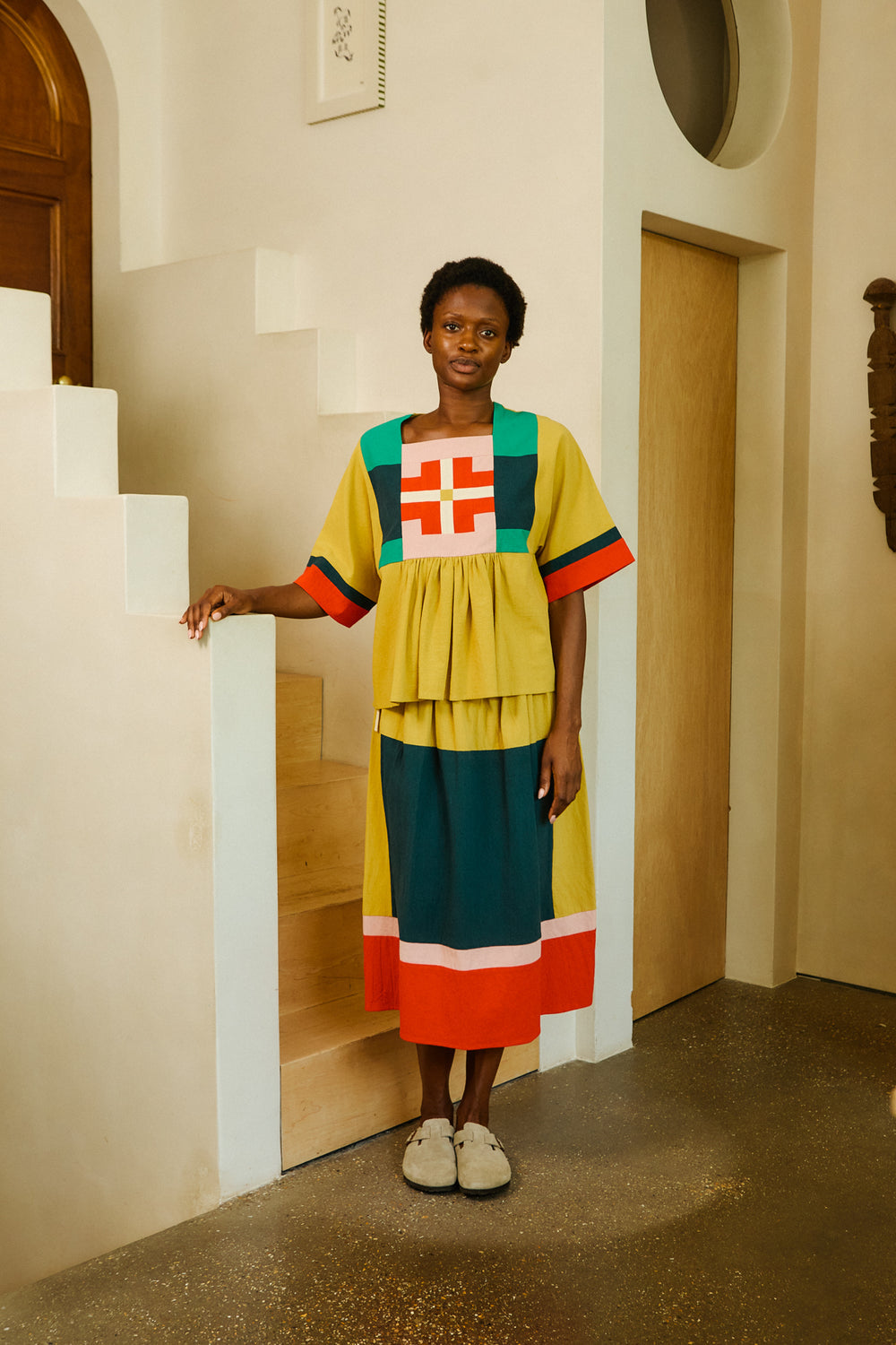 Vince Skirt, Mustard Multi