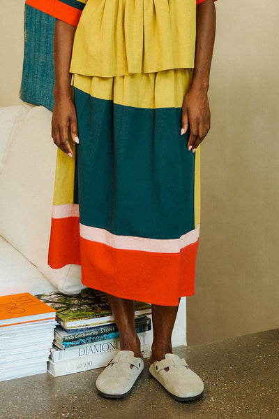 Vince Skirt, Mustard Multi