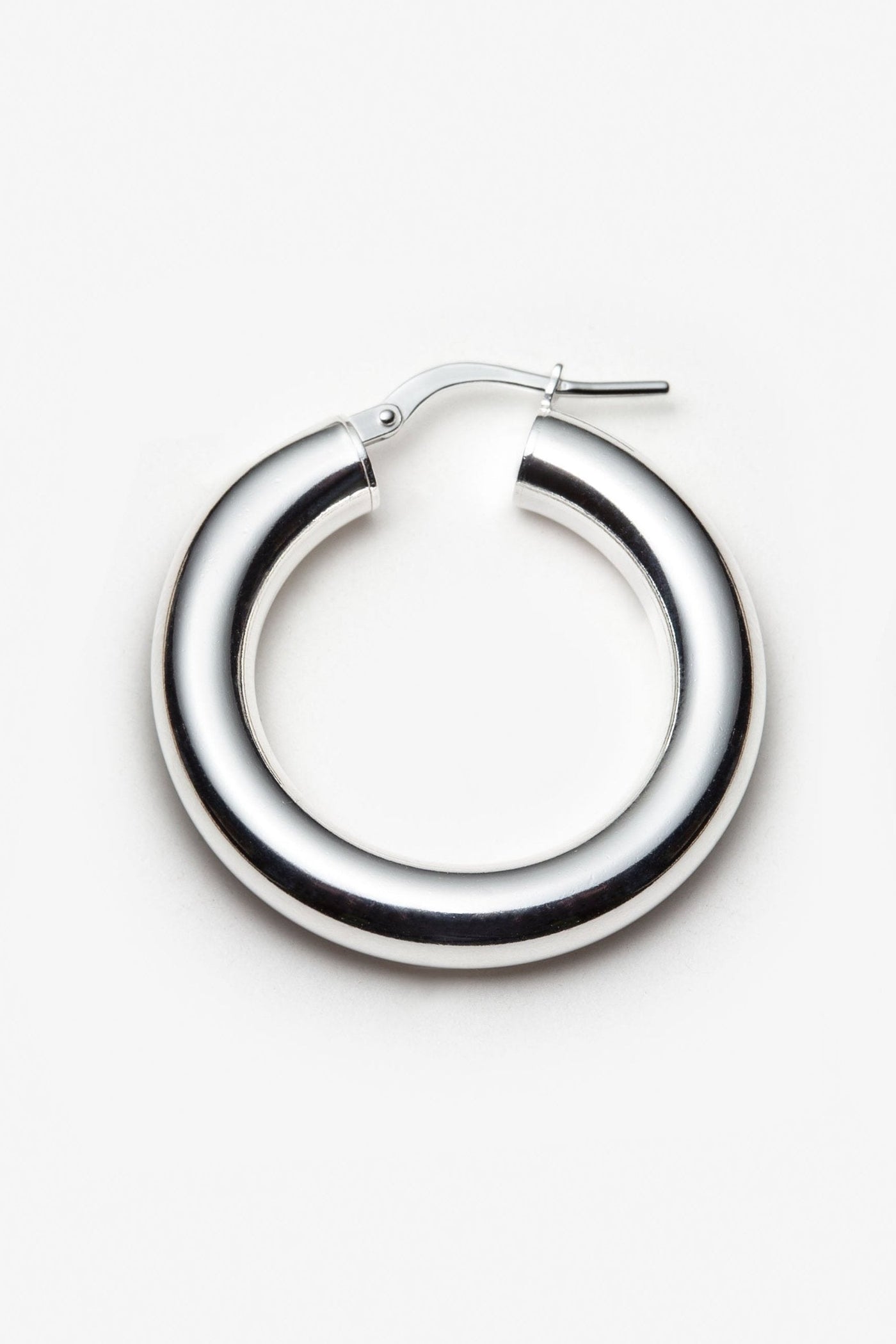 Large Chunky Hoops, Silver