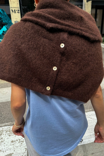 Leila Mohair Cardigan, Coca Bean