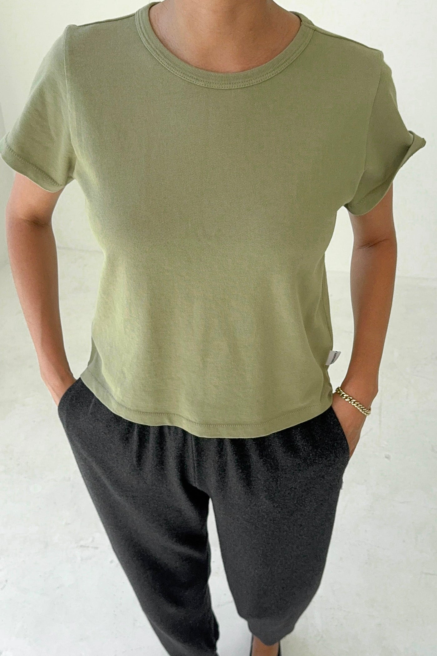Little Boy Tee, Mint Dust