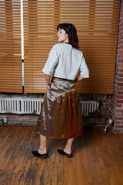 Mara Skirt, Metallic Stripe