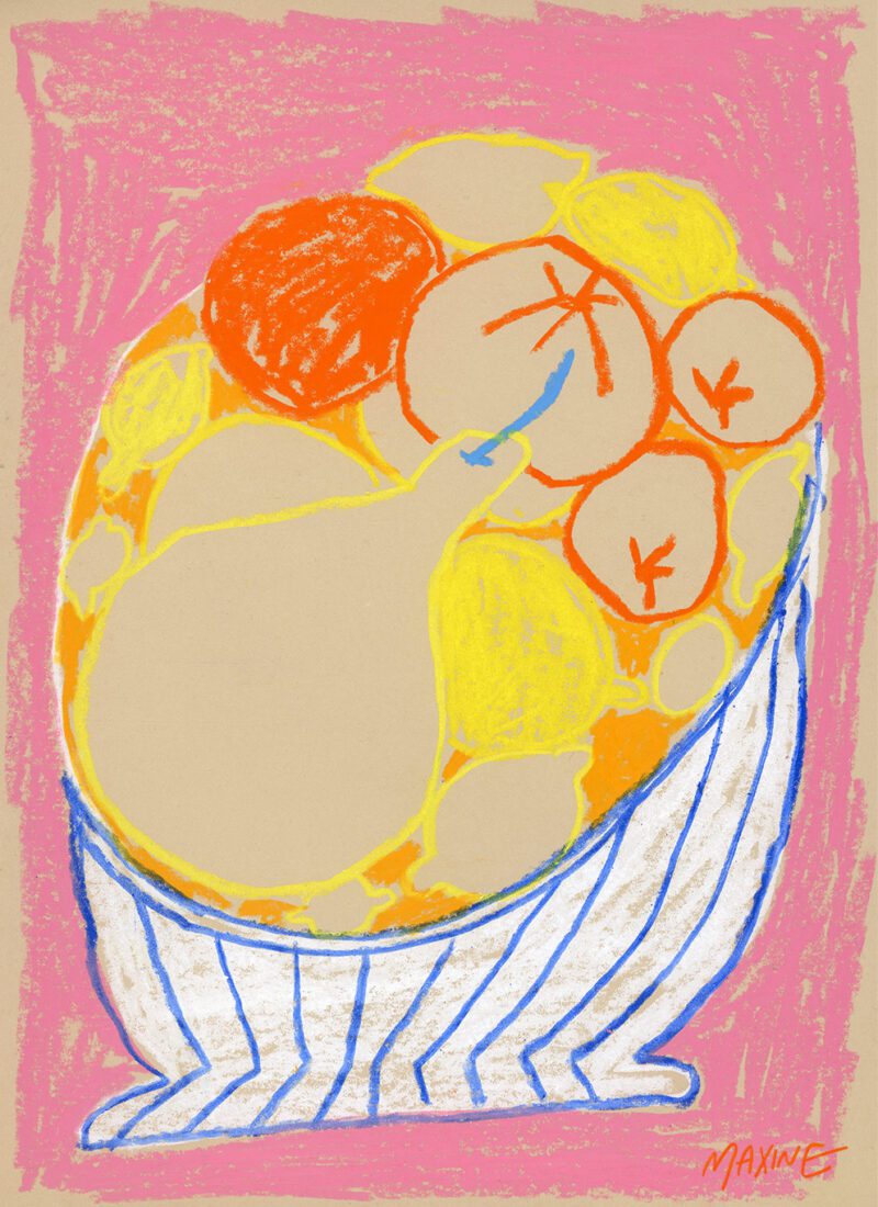 Fruit Bowl on a Pink Table, Maxine McCrann