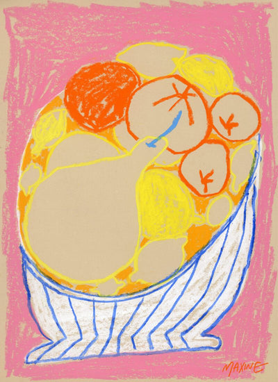 Fruit Bowl on a Pink Table, Maxine McCrann