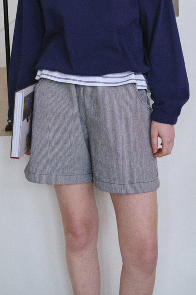 City Shorts, Navy Stripe