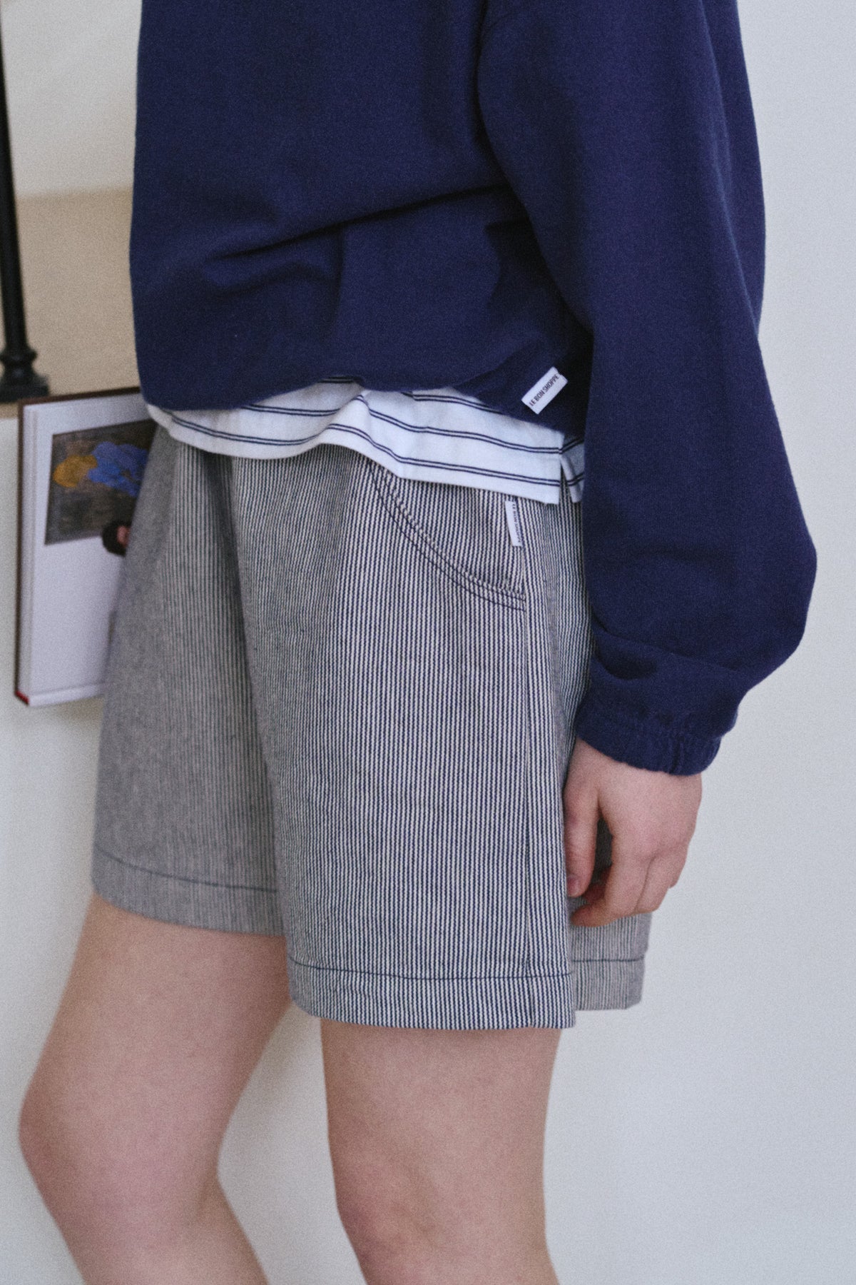 City Shorts, Navy Stripe