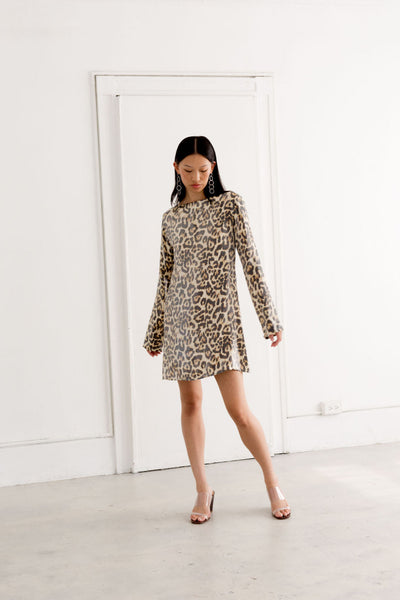 Monroe Dress, Leopard Gloss