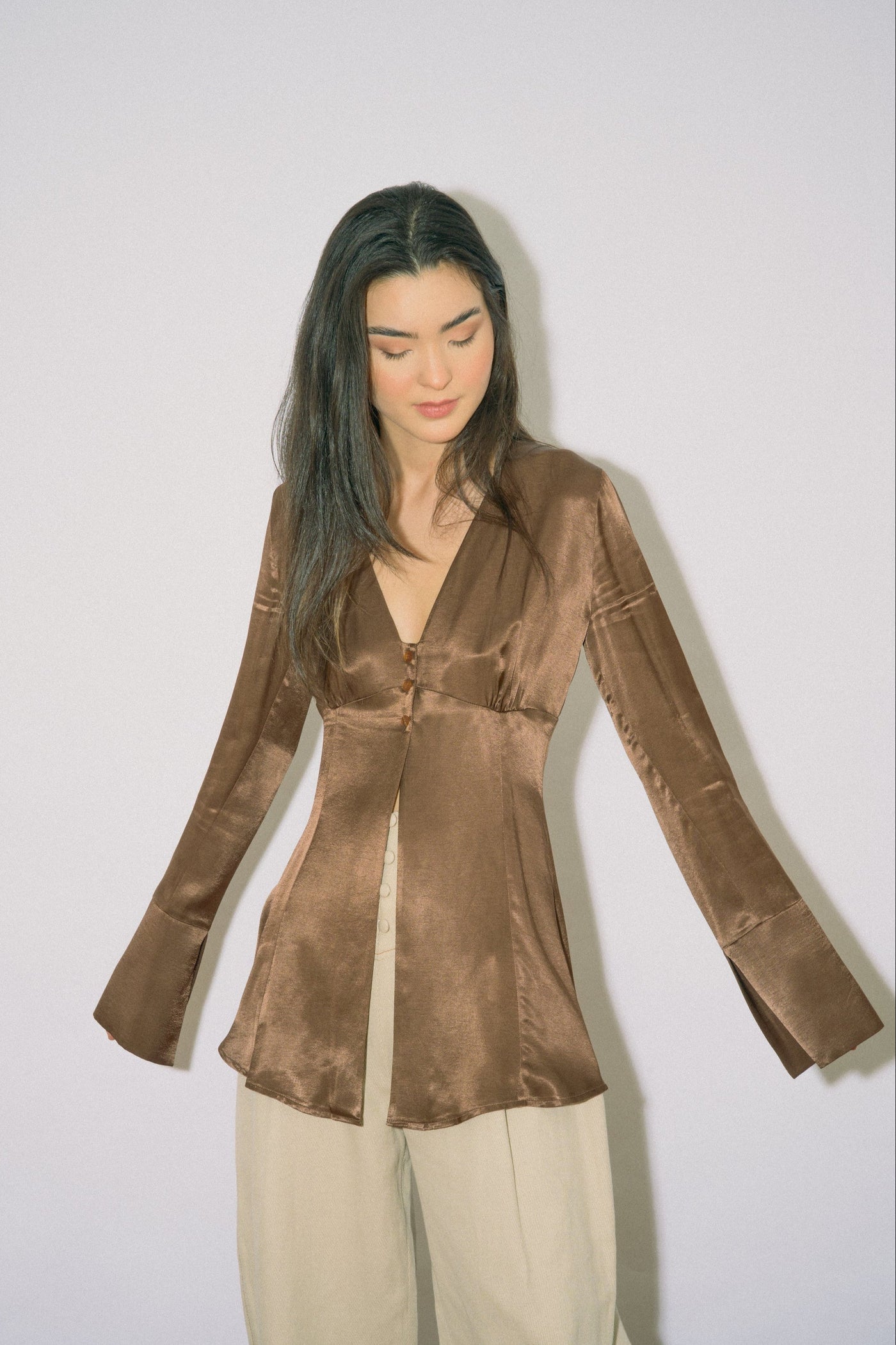 Demi Blouse, Chocolate