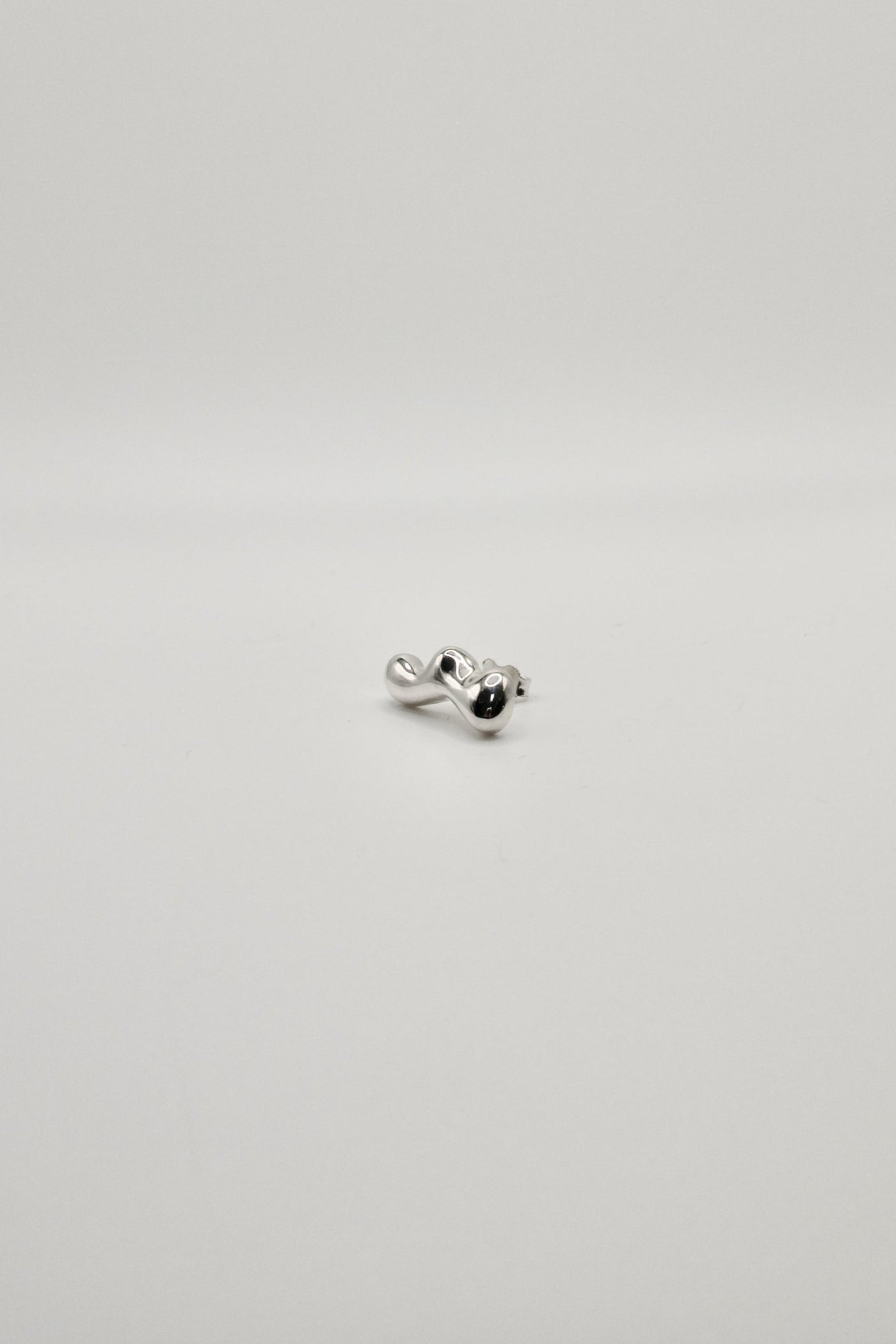 Lunel Single Stud Earring, Silver