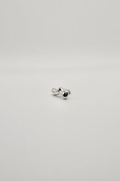 Lunel Single Stud Earring, Silver