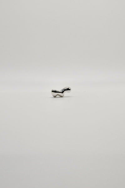 Lunel Single Stud Earring, Silver