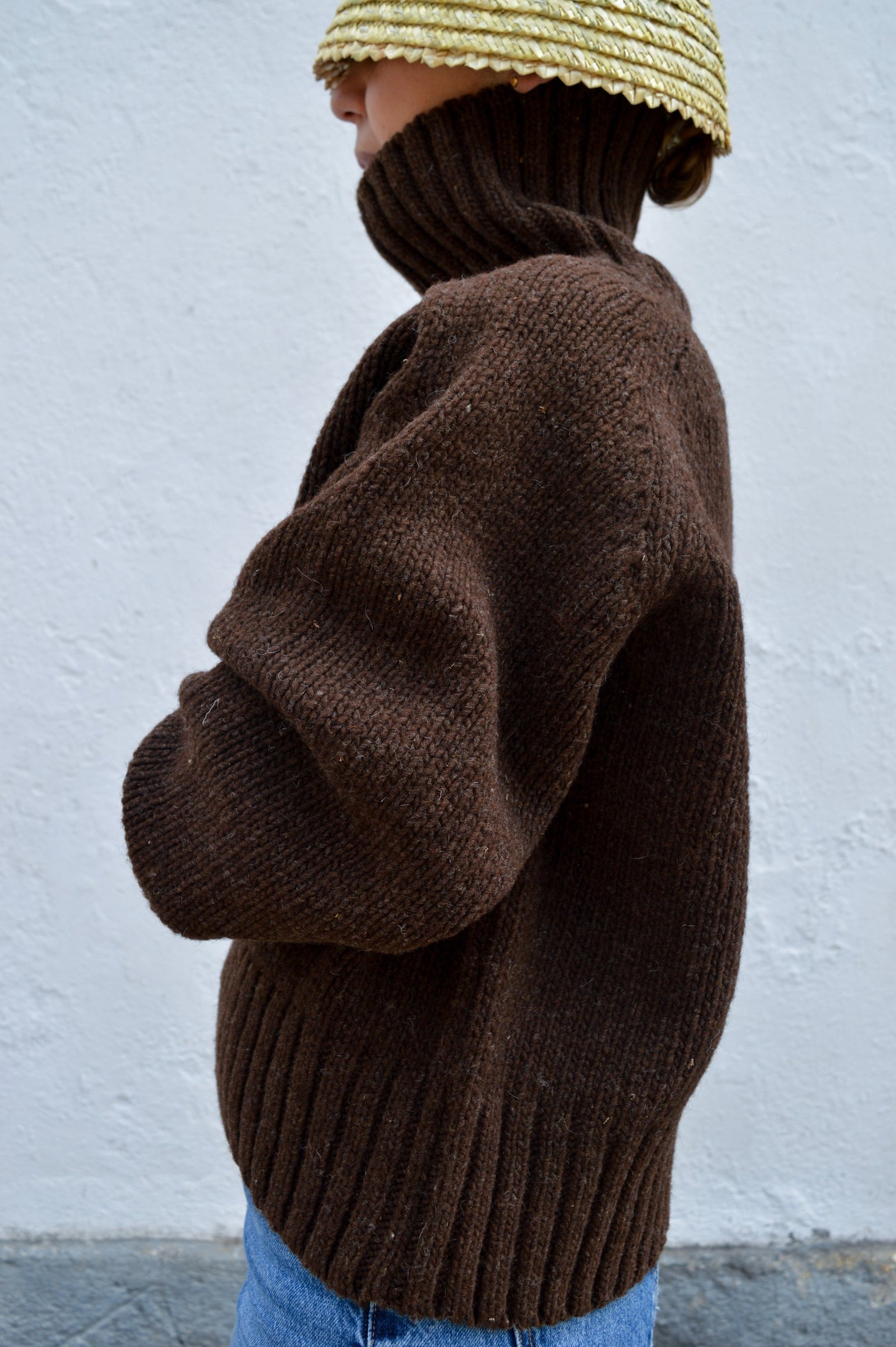 Oversized Ringo Sweater, Natural Brown