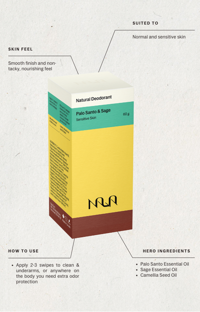 Palo Santo & Sage Natural Deodorant, Sensitive Skin