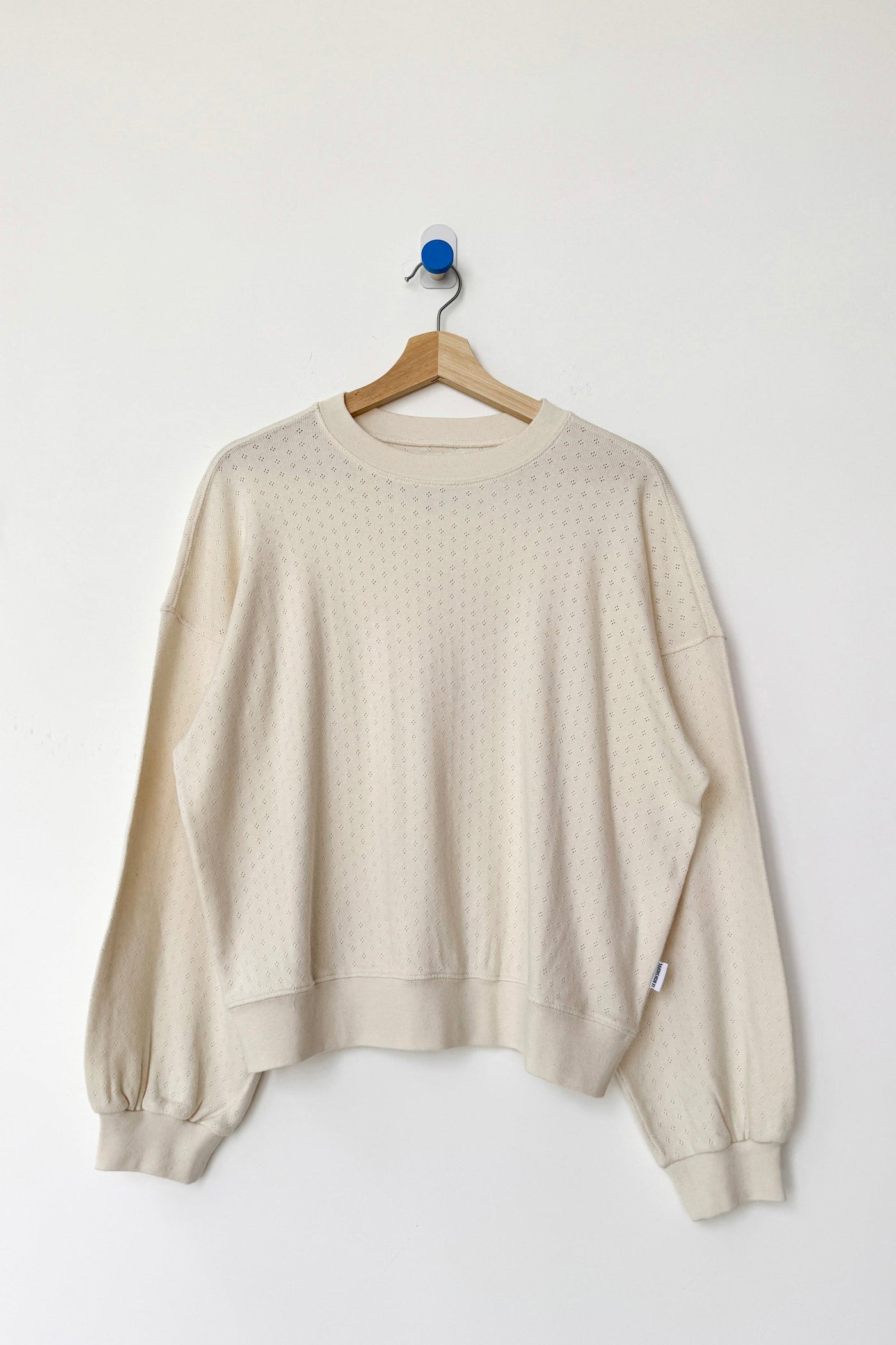 Pointelle Core Sweatshirt, Naturel