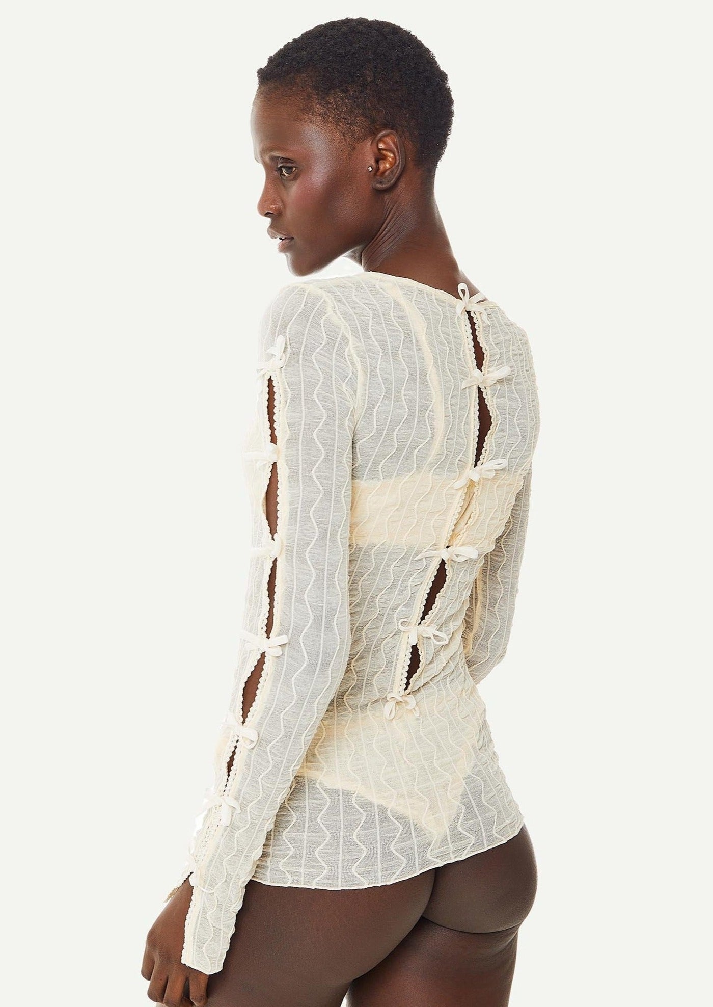Ross Bow Top, Off-White