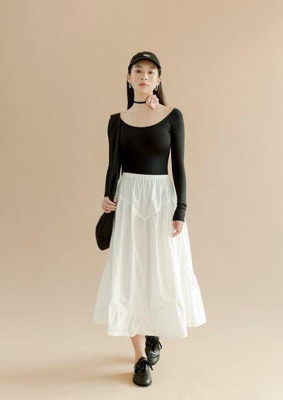 Rhonda Skirt, White Poplin
