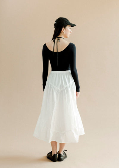 Rhonda Skirt, White Poplin