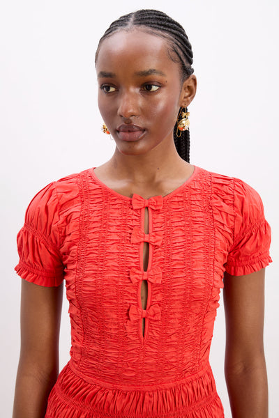 Saffy Midi Dress, Red Alert