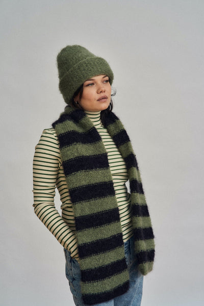 Cloud Mohair Beanie, Sage Green