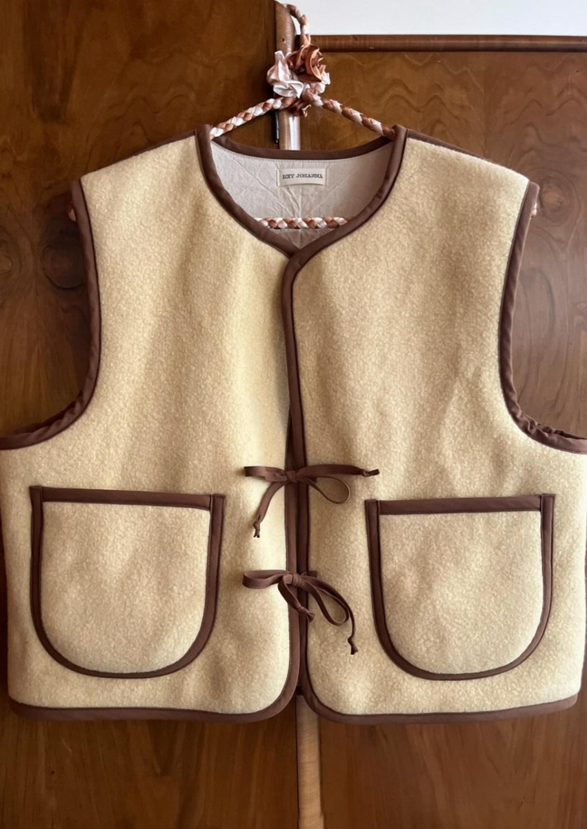 Wool Crop Vest, Butter
