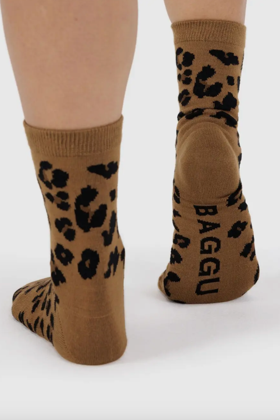 Crew Socks, Dark Leopard