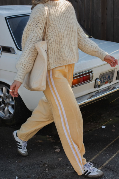 The Tate Track Pant, Butter Yellow