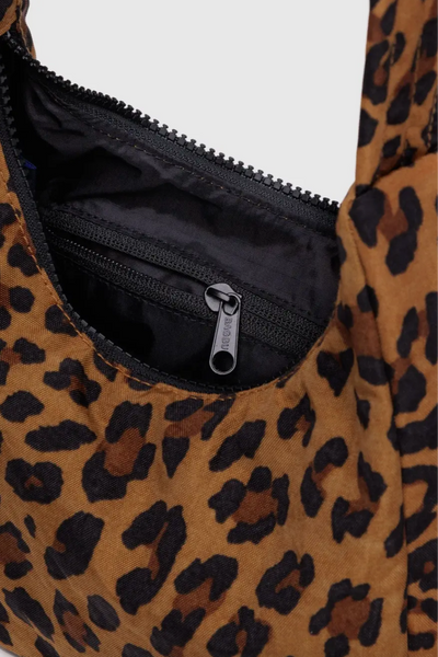 Mini Nylon Shoulder Bag, Leopard