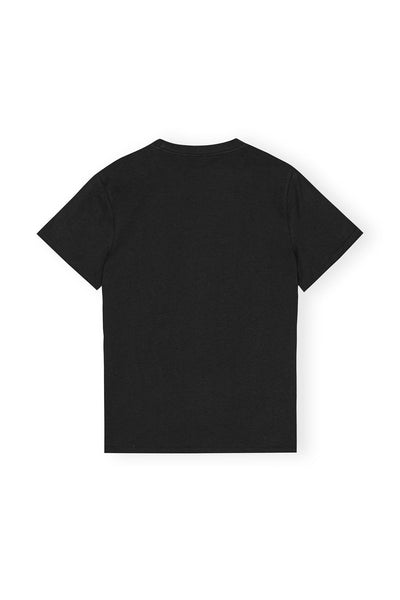 Black Basic Jersey Rose Relaxed T-shirt