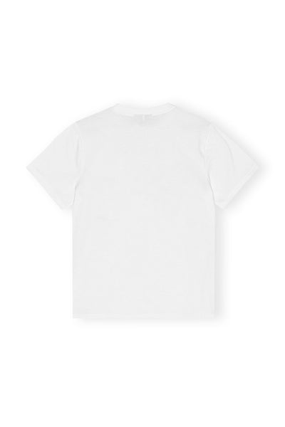 White Basic Jersey Cherry Relaxed T-shirt