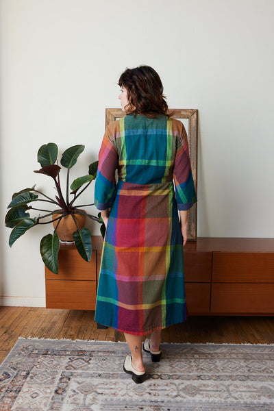 Tara Wrap Dress, Madras Chex