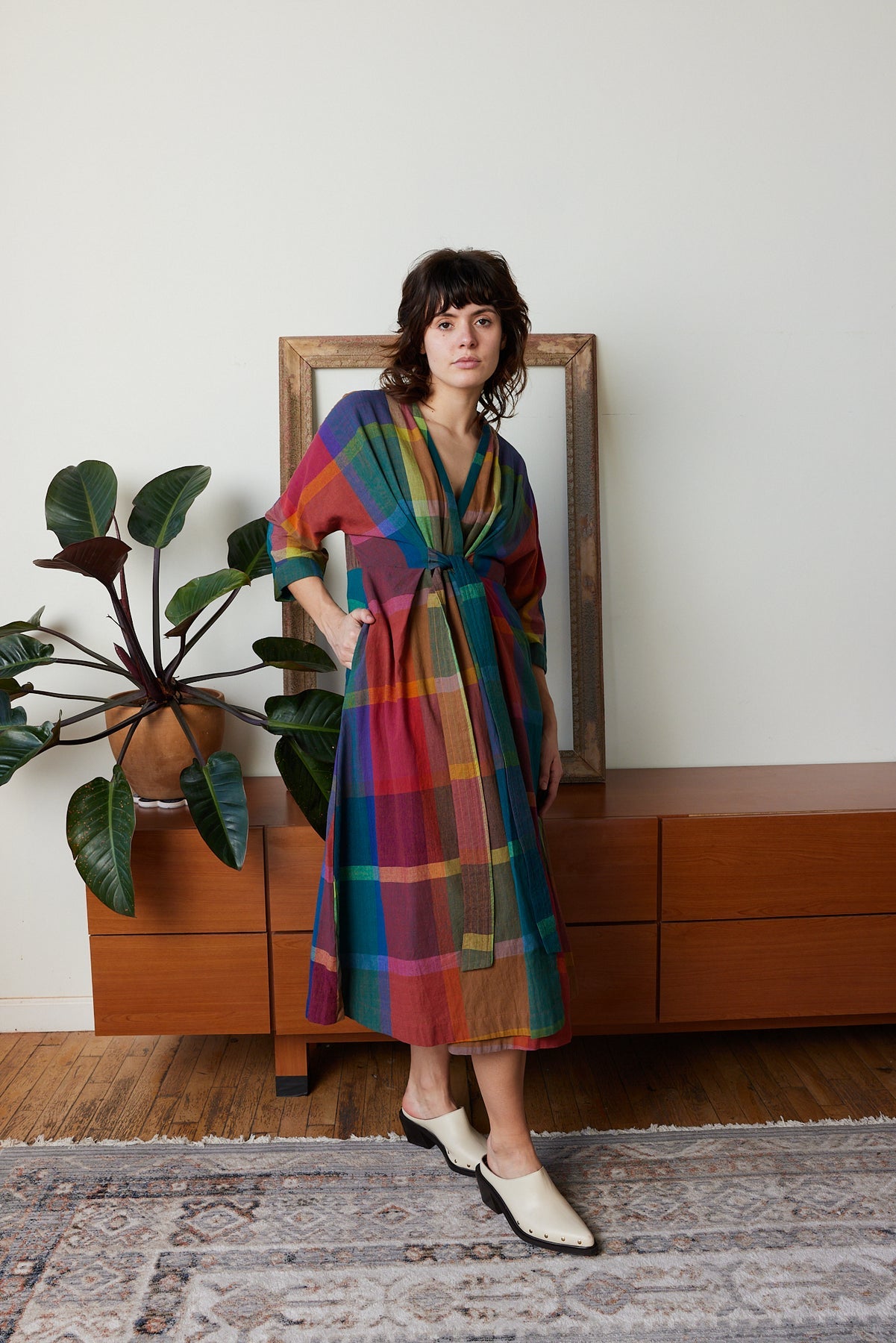 Tara Wrap Dress, Madras Chex