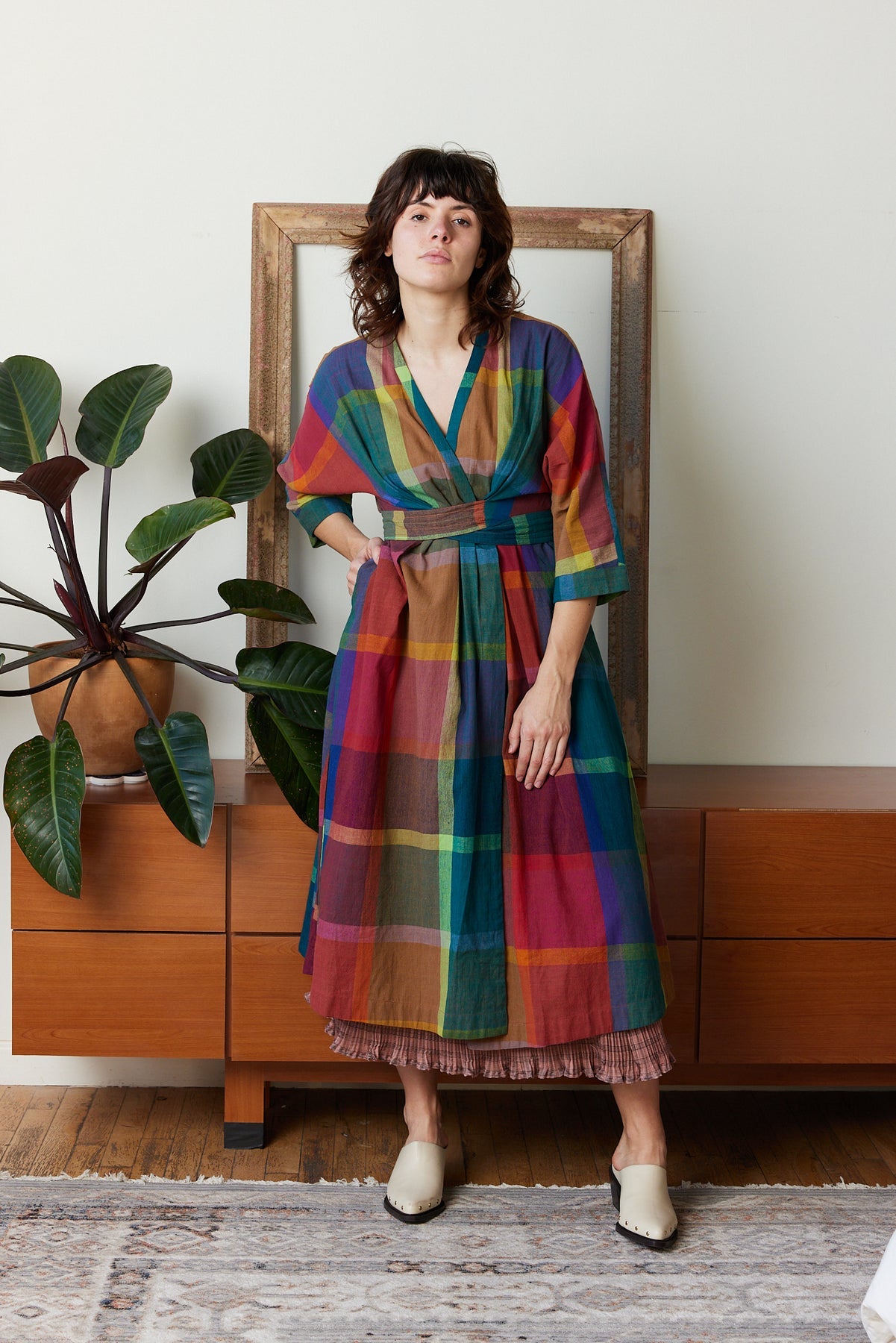 Tara Wrap Dress, Madras Chex