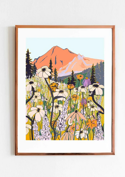 Wildflower Mountain Print